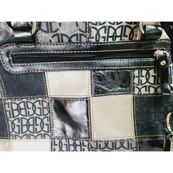 Giani Bernini Handbag Shoulder Tote Purse Neutral Colors Checkered 14x10 - Picture 8 of 16